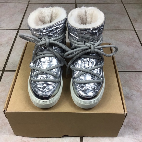 Inuikii Women's Silver Bomber Star Boot Size 38(US 7-7.5) NWT